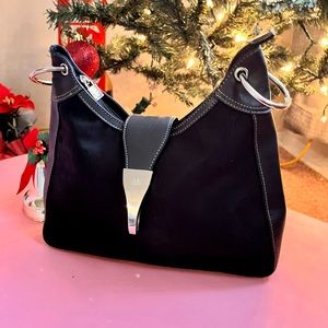 🦁◾️Anne Klein Black Lion Shoulder Tote Bag